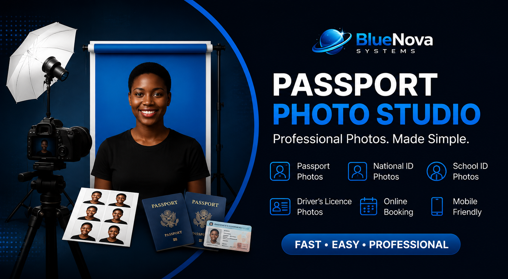BlueNova Passport Photo Studio